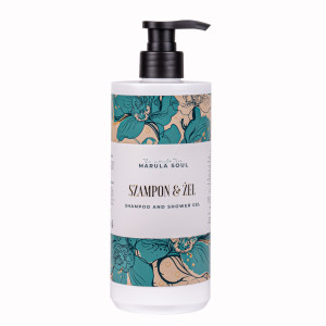 Marula Invisible szampon & żel do włosów i ciała, butelka biała 400 ml ( uchwyt do kupienia osobno )