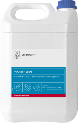 MEDISEPT Viruton Extra 5L  koncentrat do dezynfekcji i mycia instrumentów chirurgicznych i rotacyjnych.