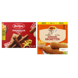 20 Beckers Frikandel + 12 Mora Rindfleischkroketten 19,50 € pro 1 kg
