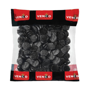Venco Muntendrop Süße Lakritz Taler 1 Kg 12,49 € pro 1 kg