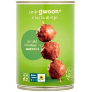 G'woon Hackbällchen in Satesoße 420g 13,31 € pro 1 kg