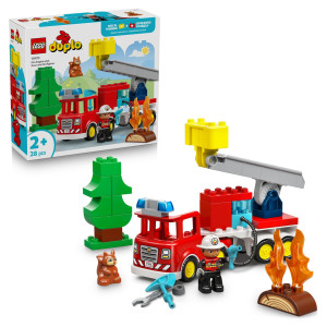 Lego Brandbil med slange og brandmand 10473 - 28 dele - DUPLO Town