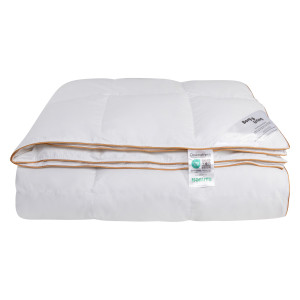 Borg Living 100% moskusdundyne - NOMITE helårsdyne (allergivenlig) - 140x220 cm - Ekstra fint bomuldssatin bolster -  Årsdynen 2026