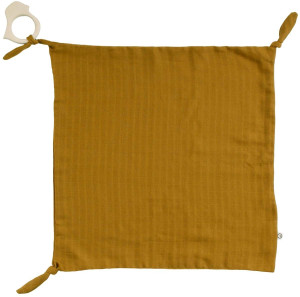 M&uuml;sli Fugle sutteklud med bidering -  - 35x35 cm - Yellow - By green Cotton