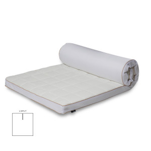 Borg Living U-split topmadras - 180x200 cm 8 cm høj - NASA Memory skum -  - Ergonomisk topmadras