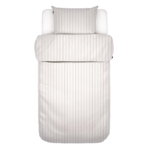 Marc O'Polo Hvidt sengetøj 140x220 cm - Jora White - Stribet sengetøj - 100% Bomuldssatin -
