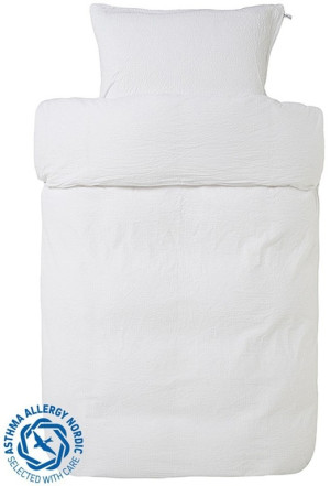 H&oslash;ie Of Scandinavia Sengetøj 140x220 cm - Bæk og bølge -  - Pure White