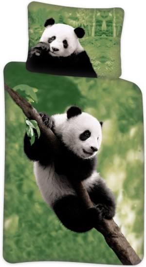 Licens Panda sengetøj - 100% bomuld - Junior sengetøj 100x140 cm