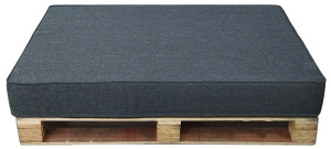 Nordstrand Home Pallehynde til pallesofa - 120x80 cm - 15 cm tyk siddehynde til palle - Antracitgrå pallehynde -  pallesofa hynde