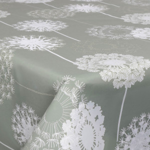 Borg Living Tekstil voksdug - 140 cm bred - 30 meters rulle - White Flower - Voksdug med akrylbelægning