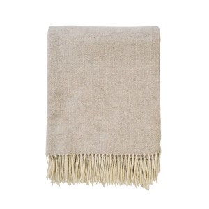 Klippan Uldplaid - 140x200 cm - Cashmere og merinould - Lucas Taupe