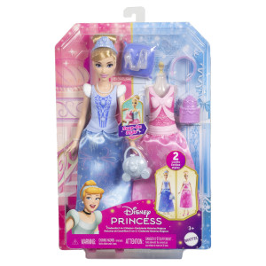 Disney Princess Askepot 2-i-1 historiedukke - 9 dele - 30 cm