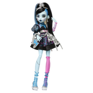 Monster High Scary Sweet Birthday Frankie Stein dukke - 8 tilbehørs dele - 30 cm