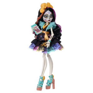 Monster High Skelita Calaveras basisdukke - 8 tilbehørs dele - 30 cm