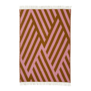 Klippan Uldplaid - 130x200 cm - 100% Lammeuld - Tangent Pink Caramel