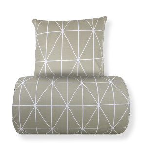 Nordstrand Home Sengetøj 140x220 cm - 100% bomuld - Grønt med hvide harlekintern