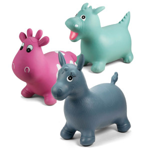 HOME-TEX Hoppedyr 25 cm - Pony i pastel blå