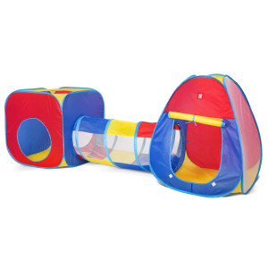 HOME-TEX Pop op telt - Telt - 255x80x90 cm - Sæt med 2 telte og tunnel