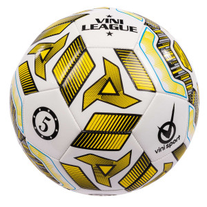 HOME-TEX League fodbold - Kunstlæderfodbold - Str. 5 - Hvid/gul