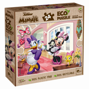 Disney Eco puslespil med Minnie Mouse og Andersine - dobbeltsidet puslespil - 24 brikker