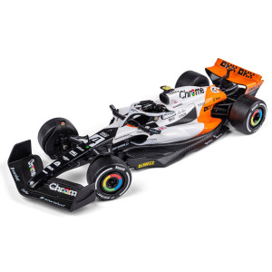 HOME-TEX Modelbil - Formel 1 McLaren - Hvid/orange - Racerbil nr 4