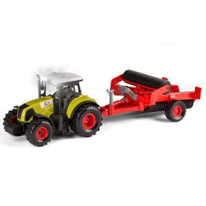 HOME-TEX Traktor med trumle 35x10 cm - Rød