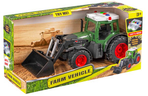 HOME-TEX Traktor med grab 27 cm - Lys og lyd