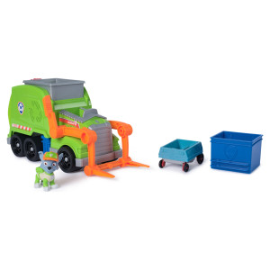 PAW Patrol Rocky Crush N' Roll skraldebil med figur - 35 cm