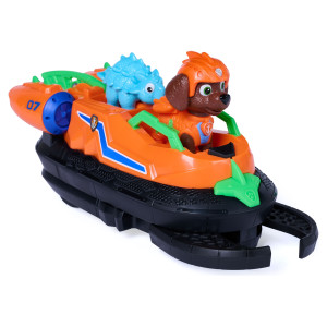 PAW Patrol Dino Movie Zuma dino-køretøj med figur - 15 cm