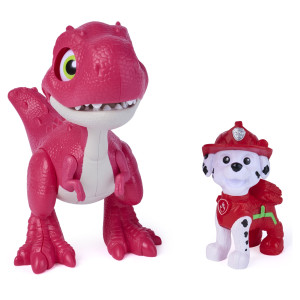 PAW Patrol Dino Movie Roaring Pup Pals dinosaur med Marshall figur - 6,25 cm figur