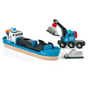 Containerskib med kran - BRIO-tog sæt- 33534