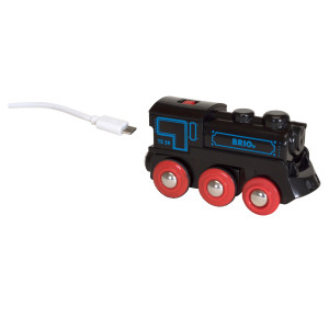 Tog - Genopladeligt lokomotiv m/ USB - BRIO-tog sæt- 33599