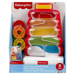 Fisher-Price Drop Rock-a-Stack - Aktivitetslegetøj med ringbane - 9+ mdr