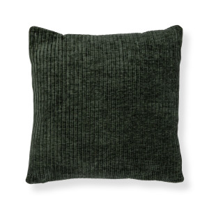 Borg Living Pyntepude 45x45 cm - Mørkegrøn sofapude med fløjls look - Blød pude til sofaen -
