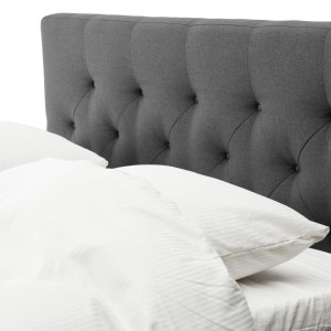 Nordstrand Home Sengegavl 140x150 cm - Mørkegråt hovedgærde med knapper -