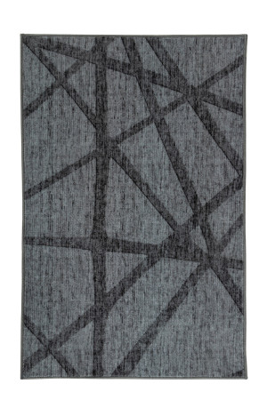 Nordstrand Home Gulvtæppe - Stort gulvtæppe 200x300 cm - Mørkegrå tæppe med skridsikker bagside - Løs tæppe fra  Gry