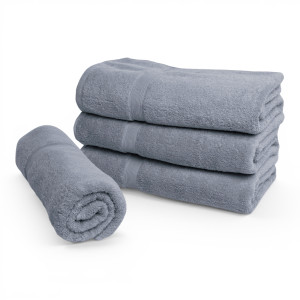 By Borg Økologisk håndklæde - 100% GOTS-certificeret bomuld - Badelagen 100x150 cm - Grå