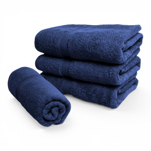 By Borg Økologisk håndklæde - 100% GOTS-certificeret bomuld - Gæstehåndklæde 40x60 cm - Navy