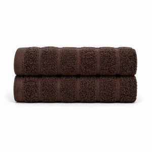Borg Living Bomulds håndklæder - 100% kæmmet bomuld - Gæstehåndklæder 30x50 cm - 2-pak - Brun