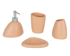 Borg Living Badeværelsessæt - 4 dele - Peach - Badeværelsestilbehør