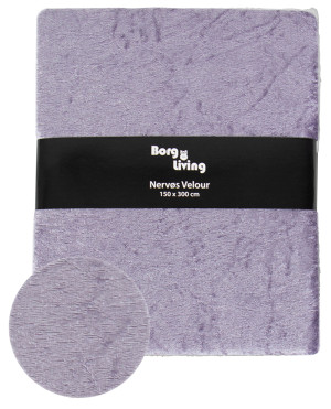 Borg Living Lavendel velour dug - 9 meter dug - Nervøs velour - Blødt velour stof til borddug - Pakker med 3 meter