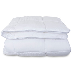 Zen Sleep Vinter fiberdyne - Allergivenlig 2 lags termodyne - 150x210 cm - Fugt absorberende vinterdyne med hulfibre