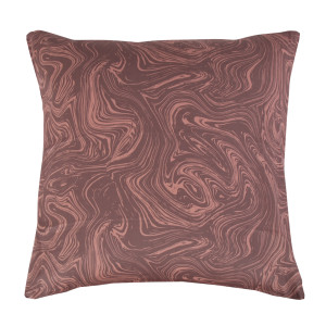 Borg Living Pudebetræk 60x63 cm - Bomuldssatin - Mørk rosa marble print