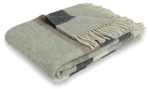 Nordstrand Home Uldplaid - 100% Uld - 130x200 cm - Lines grå