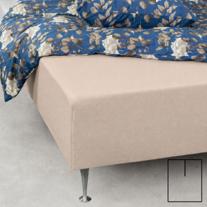 Nordstrand Home Splitlagen - U-split - 180x200 cm - Sandfarvet - 100% Bomuld jersey lagen - Stræklagen til elevationsseng