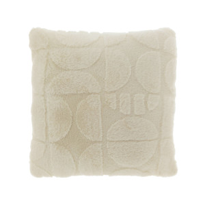 Borg Living Pyntepude - 45x45 cm - Fake fur - Hvid