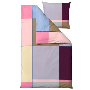 S&ouml;dahl Sengetøj - 100% bomuldssatint -  Colour Block - Lilla