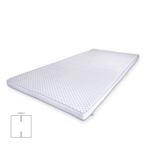 SLEEP TECH Kølende H-split topmadras - 160x200 cm 5 cm høj - 5 zoner - Memoryskum topmadras -  by Borg