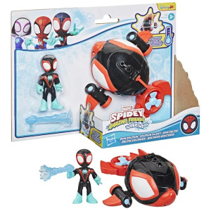 Spidey &amp; His Amazing Friends Spidey Water-Webs køretøj og Miles Morales figur - 7,6 cm figur