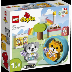 Min første hvalp og killing med lyde - 10977 - LEGO DUPLO